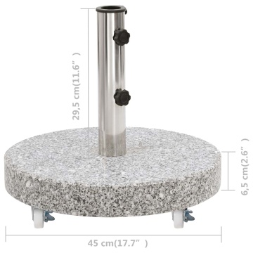 Suport umbrelă de soare, gri, 30 kg, granit, rotund - Img 6