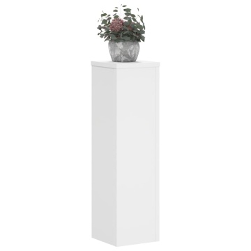 Suporturi de plante, 2 buc., alb, 17x17x60 cm, lemn prelucrat - Img 3