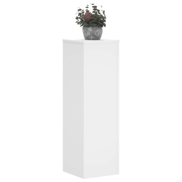Suporturi de plante, 2 buc., alb, 25x25x80 cm, lemn prelucrat - Img 3