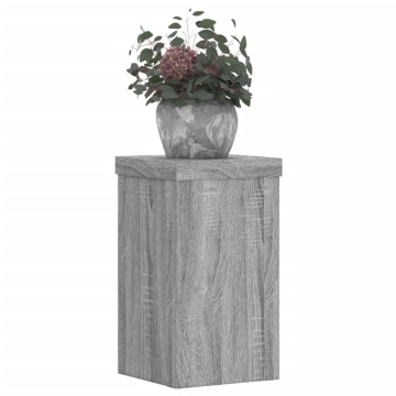 Suporturi de plante 2 buc. gri sonoma 10x10x18cm lemn prelucrat - Img 3