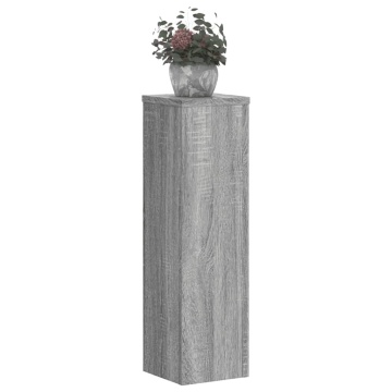 Suporturi de plante 2 buc. gri sonoma 17x17x60cm lemn prelucrat - Img 3