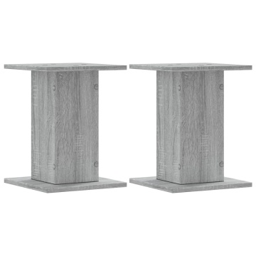 Suporturi de plante 2 buc. gri sonoma 30x30x40 lemn prelucrat - Img 2