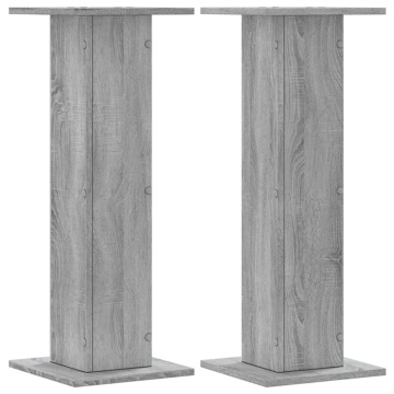 Suporturi de plante 2 buc. gri sonoma 30x30x80cm lemn prelucrat - Img 2