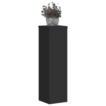 Suporturi de plante, 2 buc., negru, 17x17x60 cm, lemn prelucrat - Img 3