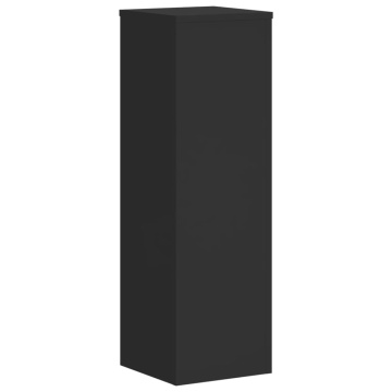 Suporturi de plante, 2 buc., negru, 25x25x80 cm, lemn prelucrat - Img 6
