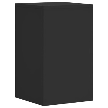 Suporturi de plante, 2 buc., negru, 30x30x50 cm, lemn prelucrat - Img 4