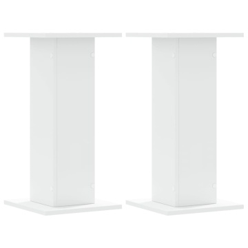 Suporturi difuzoare, 2 buc., alb, 30x30x60 cm, lemn prelucrat - Img 2
