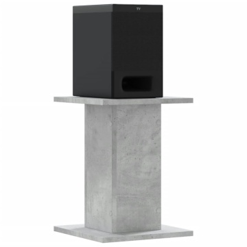 Suporturi difuzoare 2 buc. gri beton 30x30x40 cm lemn prelucrat - Img 3