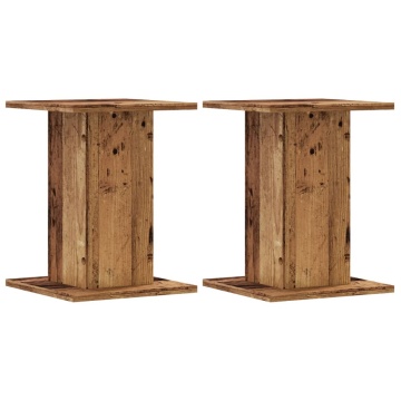 Suporturi difuzoare 2 buc lemn vechi 30x30x40 cm lemn prelucrat - Img 2