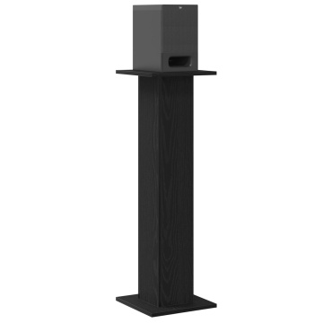 Suporturi pentru boxe 2 buc Black Oak 30x30x95 cm din lemn îngineresc - Img 3