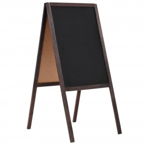 Tablă neagră cu două fețe, lemn de cedru, verticală, 40x60 cm - Img 1