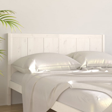 Tăblie de pat, alb, 165,5x4x100 cm, lemn masiv de pin - Img 3