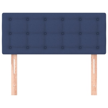 Tăblie de pat, albastru, 100x5x78/88 cm, textil - Img 3