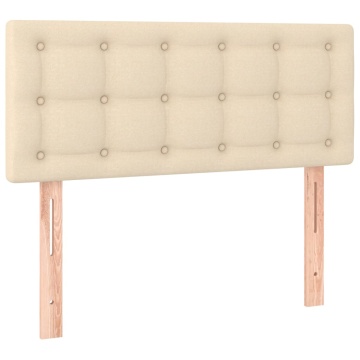 Tăblie de pat, crem, 100x5x78/88 cm, textil - Img 2