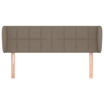 Tăblie de pat cu aripioare gri taupe 147x23x78/88 cm textil - Img 3