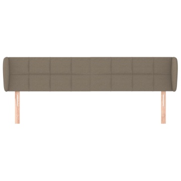 Tăblie de pat cu aripioare gri taupe 183x23x78/88 cm textil - Img 3