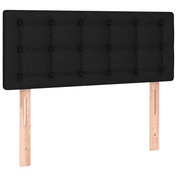 Tăblie de pat cu LED, negru, 80x5x78/88 cm, textil - Img 4