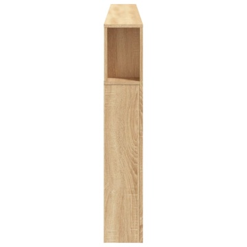Tăblie de pat cu LED, stejar sonoma, 220x18,5x103,5 cm, lemn - Img 6
