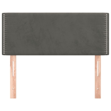 Tăblie de pat, gri închis, 100x5x78/88 cm, catifea - Img 3