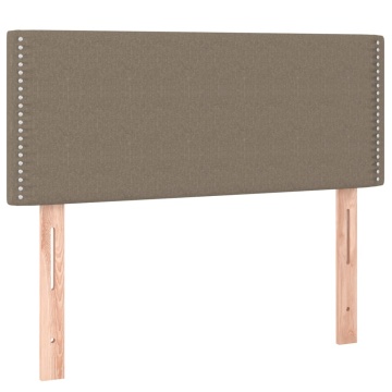 Tăblie de pat, gri taupe, 90x5x78/88 cm, textil - Img 2