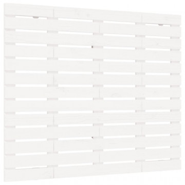 Tăblie de pat pentru perete, alb, 126x3x91,5 cm, lemn masiv pin - Img 2