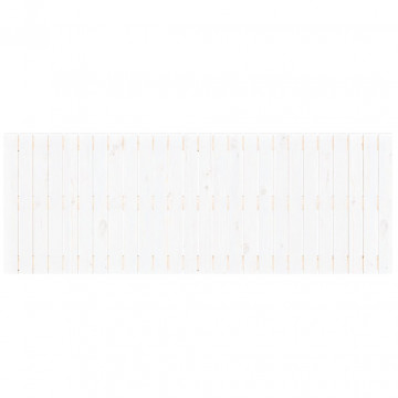 Tăblie de pat pentru perete, alb, 166x3x60 cm, lemn masiv pin - Img 4