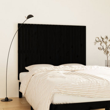 Tăblie de pat pentru perete, negru, 159,5x3x90 cm - Img 1
