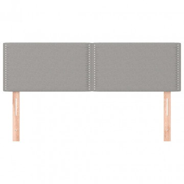 Tăblii de pat, 2 buc., gri deschis, 72x5x78/88 cm, textil - Img 3