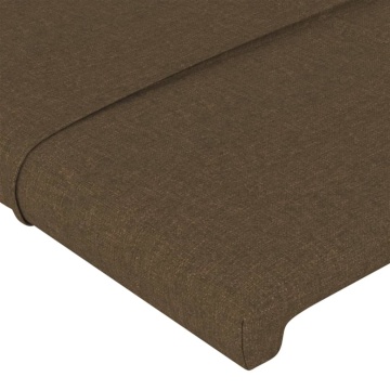 Tăblii de pat, 2 buc., maro închis, 72x5x78/88 cm, textil - Img 4