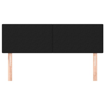 Tăblii de pat, 2 buc., negru, 72x5x78/88 cm, textil - Img 3