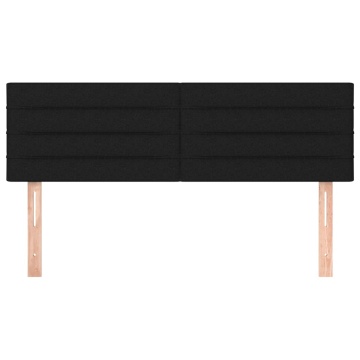 Tăblii de pat, 2 buc., negru, 72x5x78/88 cm, textil - Img 3