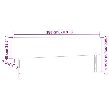 Tăblii de pat, 2 buc, negru, 90x5x78/88 cm, catifea - Img 7