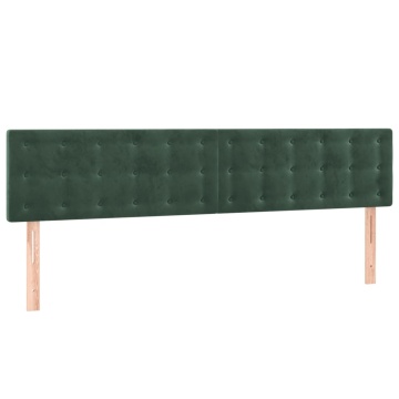 Tăblii de pat, 2 buc, verde închis, 90x5x78/88 cm, catifea - Img 2