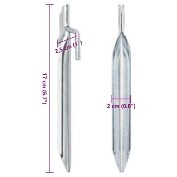 Țăruși de cort 24 buc., formă V, 17 cm, Ø20 mm, oțel galvanizat - Img 5