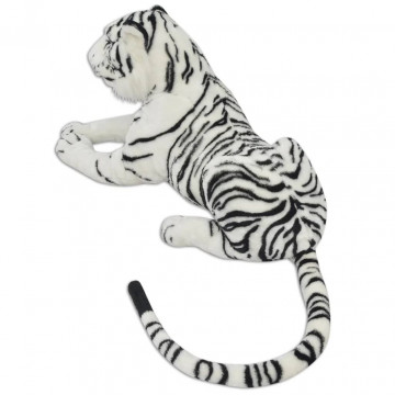 Tigru de jucărie din pluș, XXL, alb - Img 2