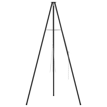 Tripod de Gătit la Foc de Tabără 150 cm Înălțime Oțel - Img 3