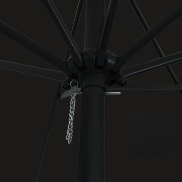 Umbrelă de grădină ø395x245 cm Neagră - Img 3