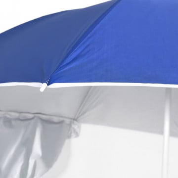 Umbrelă de plajă cu pereți laterali Albastru 215 cm - Img 8