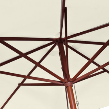 Umbrelă de soare, 300 x 258 cm, alb nisipiu - Img 5