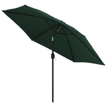 Umbrelă de soare cu stâlp din oțel 3 m, Verde - Img 3