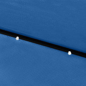 Umbrelă de soare cu stâlp din oțel & LED-uri, albastru, 2x3 m - Img 3