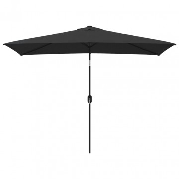 Umbrelă de soare cu stâlp metalic, negru, 300 x 200 cm - Img 2