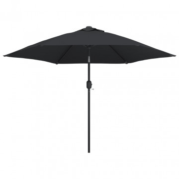 Umbrelă de soare de exterior cu stâlp metalic, negru, 300 cm - Img 2