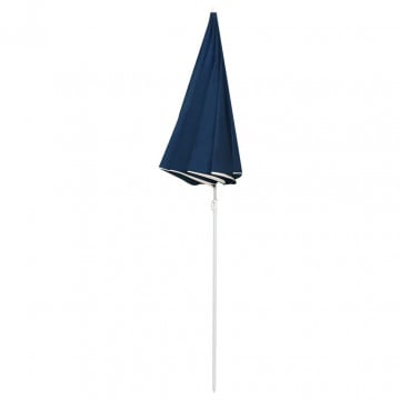 Umbrelă de soare de exterior, stâlp din oțel, albastru, 180 cm - Img 2