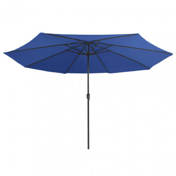 Umbrelă de soare de exterior, stâlp metalic, azuriu, 400 cm - Img 3