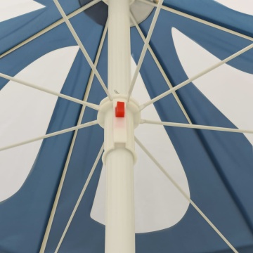Umbrelă de soare de plajă, albastru, 240 cm - Img 6