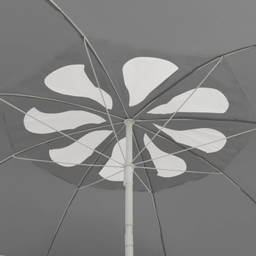 Umbrelă de soare de plajă, antracit, 300 cm - Img 7