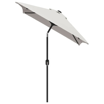 Umbrelă de soare dreptunghiulară 200 x 300, Alb nisip - Img 3
