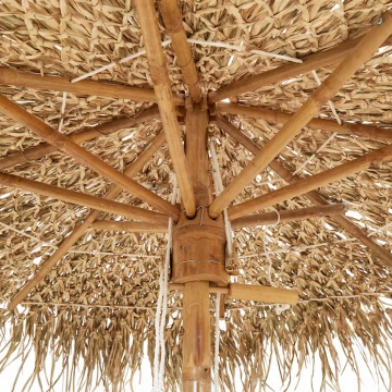 Umbrelă Tiki cu baldachin din frunze de banană 150 cm bambus - Img 6