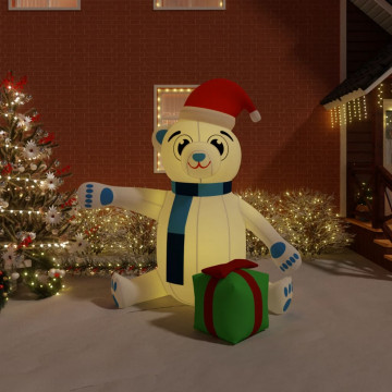 Ursuleț gonflabil de Crăciun cu LED, 240 cm - Img 1